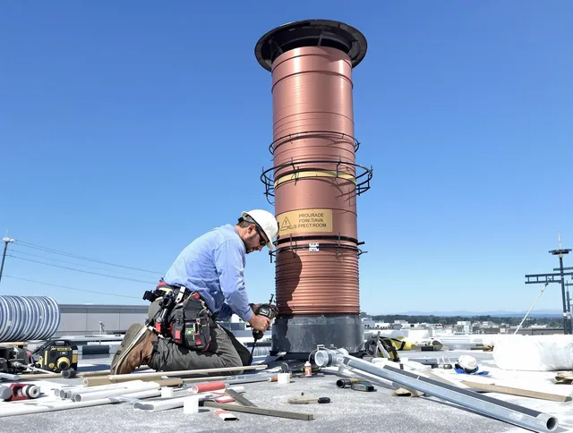 Installed chimney liner by Boynton Beach Chimney Sweep in Boynton Beach, FL