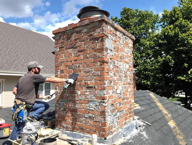 Completed chimney rebuild by Boynton Beach Chimney Sweep in Boynton Beach, FL