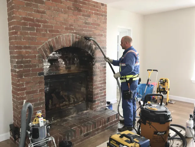 Boynton Beach Chimney Sweep expert performing detailed chimney sweep in Boynton Beach, FL