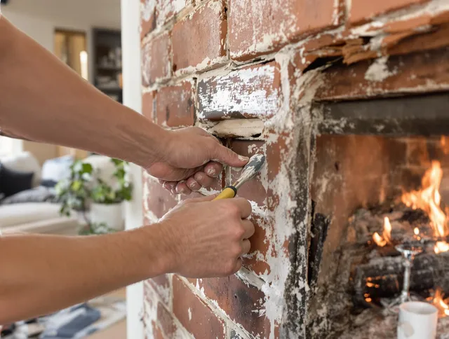 Routine fireplace repair by Boynton Beach Chimney Sweep in Boynton Beach, FL
